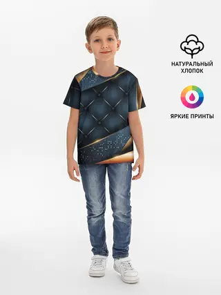 Детская базовая футболка / 3D VIP GOLD CORNERS