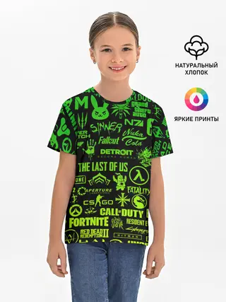 Детская базовая футболка / ЛОГОТИПЫ ИГР