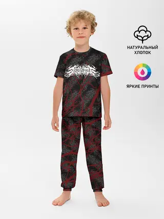 Детская пижама с брюками / Velial Squad | деревья