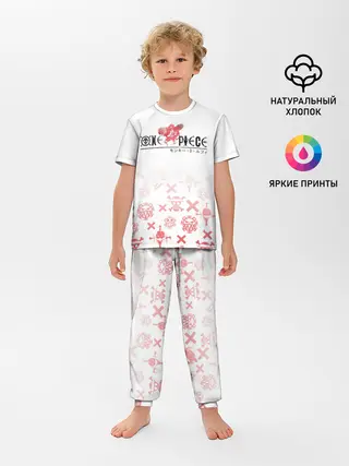 Детская пижама с брюками / One Piece. резиновый Луффи