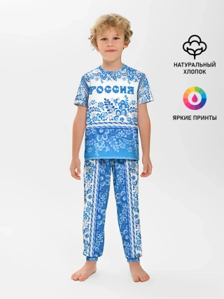 Детская пижама с брюками / Россия гжель