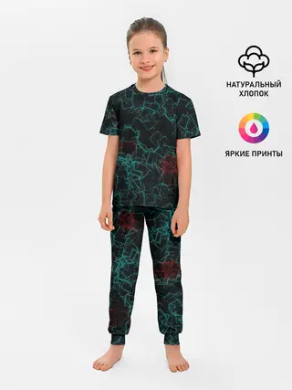 Детская пижама с брюками / текстура