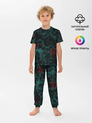 Детская пижама с брюками / текстура