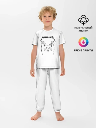 Детская пижама с брюками / Metallica / Meowtallica.