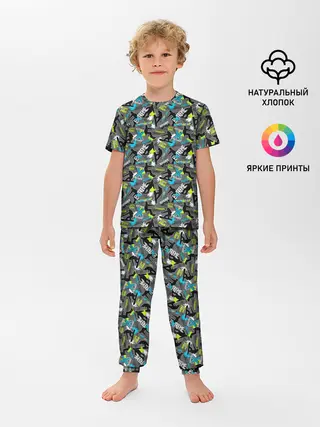 Детская пижама с брюками / Сноуборд