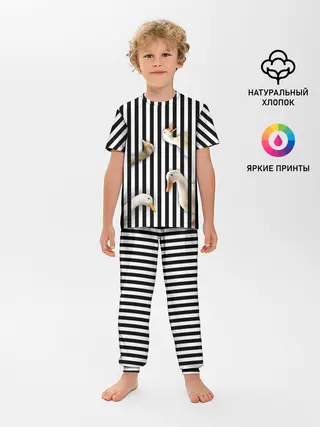 Детская пижама с брюками / Гуси