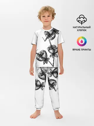 Детская пижама с брюками / Дымящие розы