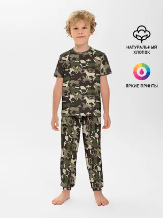 Детская пижама с брюками / Камуфляж