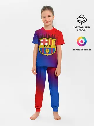 Детская пижама с брюками / FC Barcelona color sport