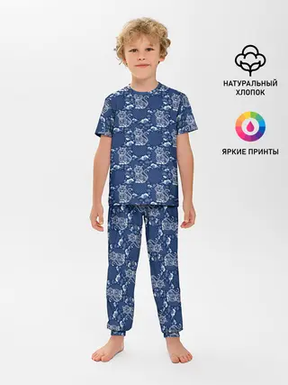 Детская пижама с брюками / Тигры паттерн