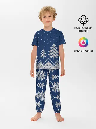 Детская пижама с брюками / Зимняя ночь