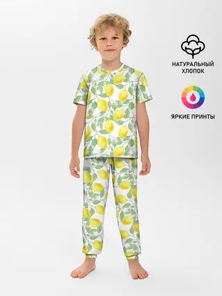 Детская пижама с брюками / Лимоны 3d
