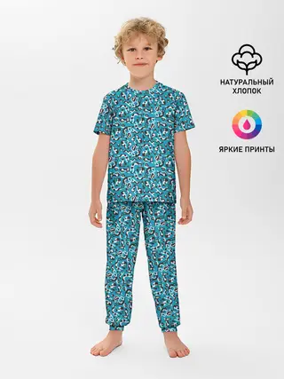 Детская пижама с брюками / Котики