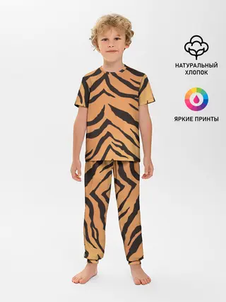 Детская пижама с брюками / Тигриный камуфляж