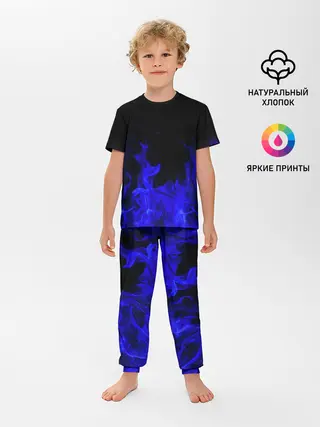 Детская пижама с брюками / Синий Огонь