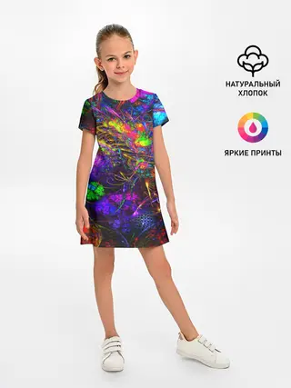 Детское платье / НЕОНОВЫЕ КРАСКИ