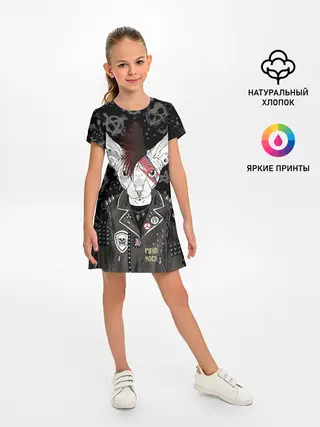 Детское платье / Кот в косухе