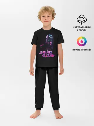 Детская пижама с брюками / Игра в кальмара - символ круг