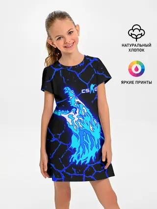 Детское платье / CS GO Howl Neon