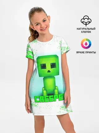 Детское платье / MINECRAFT CREEPER