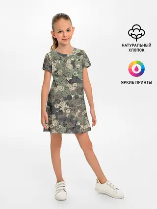 Детское платье / Эмодзи камуфляж