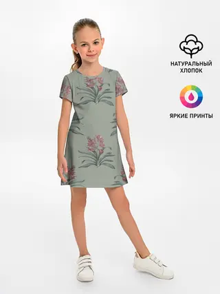 Детское платье / Цветы кливии