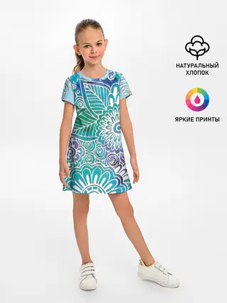 Детское платье / цветочный узор