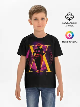 Детская базовая футболка / HH желтый на розовом