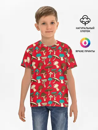 Детская базовая футболка / Грибы