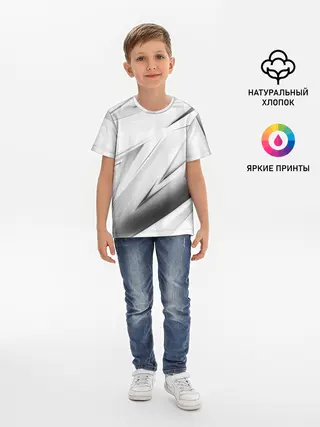 Детская базовая футболка / GEOMETRY STRIPES WHITE