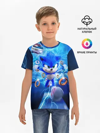 Детская базовая футболка / SONIC | СИНИЙ ЁЖ