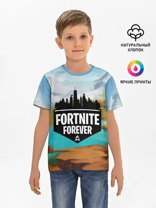 Детская базовая футболка / Fortnite Forever