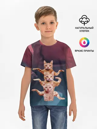 Детская базовая футболка / Танцующие коты