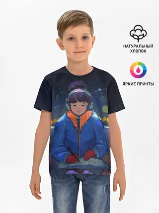 Детская базовая футболка / Зима