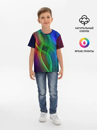 Детская базовая футболка / НЕОНОВАЯ АБСТРАКЦИЯ
