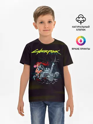 Детская базовая футболка / Cyberpunk 2077 киберубийство