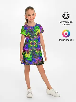 Детское платье / НЕОНОВЫЙ ЦВЕТОК