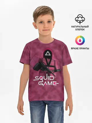 Детская базовая футболка / ИГРА В КАЛЬМАРА РОБЛОКС | SQUID GAME