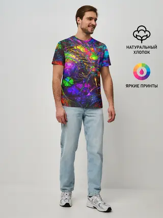 Мужская базовая футболка / НЕОНОВЫЕ КРАСКИ