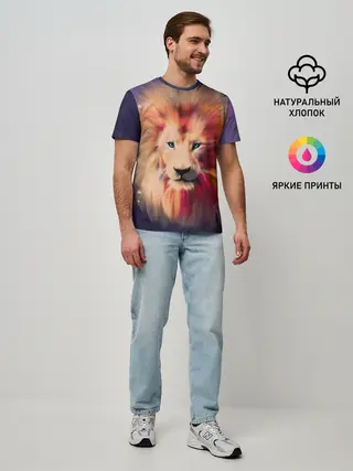 Мужская базовая футболка / Space Lion