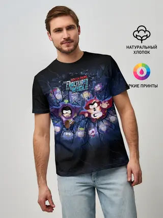 Мужская базовая футболка / Супергеройская команда