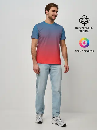 Мужская базовая футболка / Градиентовая