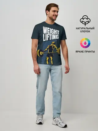 Мужская базовая футболка / Wheight lifting