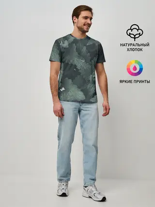 Мужская базовая футболка / Мята.
