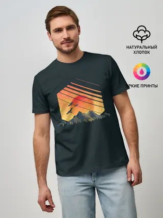 Мужская базовая футболка / Заход Солнца