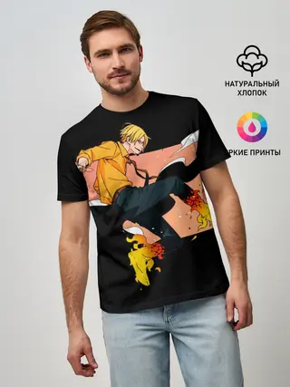 Мужская базовая футболка / Винсмок Санджи из One Piece