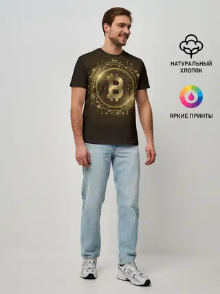 Мужская базовая футболка / БИТКОИН | КРИПТОВАЛЮТА