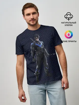Мужская базовая футболка / Nightwing