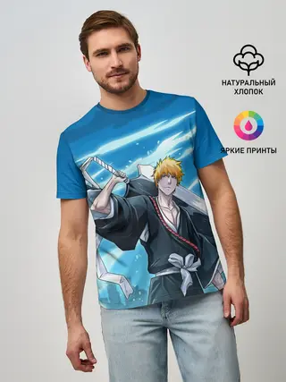 Мужская базовая футболка / Bleach-Ichigo