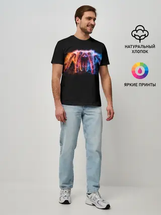 Мужская базовая футболка / НЕОНОВЫЙ ПАУК / NEON